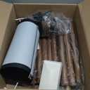 ELYONA Wood Tripod Floor Lamp Modern Standing Lamp with Black Drum Shade, Industrial Tall Reading Lamp for Office Living Room Bedroom, ETL Listed Walnut & Black, 3 Color Temperatures LED Bulb Include