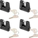 RETRUE Trailer Tongue Coupler Lock, Trailer Hitch Lock,Dia 1/4 Inch, 3/4 Inch Span for Tow Boat RV Truck Car's Coupler (Pack of 4, Black)