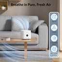 Air Purifier and Humidifier Combo for Bedroom, Covers Up to 200ft, H13 True HEPA Filter, 400ML Water Tank, Quiet Cool Mist Top Fill Essential Oil Diffuser for Baby, Pet Room, APP Control