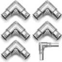 3/4 Inch EMT to EMT 90 Degree Inside Corner Pulling Elbows, EMT Conduit Fittings Set Screw; Electrical Metallic Tube Kit Die Cast Zinc Elbow Capped Corner Coupling (5 Pack)