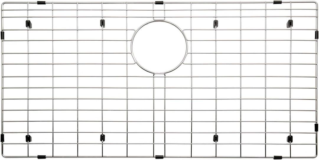 Serene Valley 29-5/16" x 16-3/8" Sink Bottom Grid, Rear Drain with Corner Radius 3/16", Sink Grids Stainless Steel NLW3017R