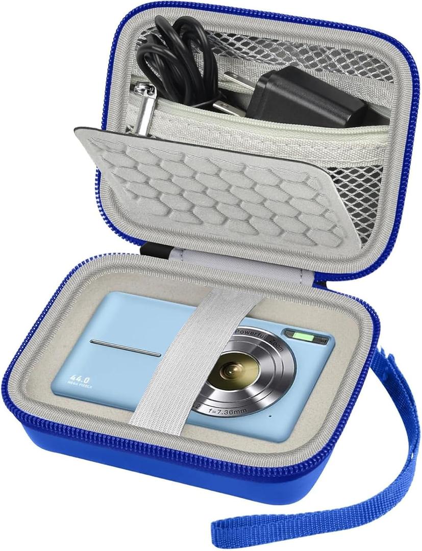 Carrying & Protective Case for Digital Camera, AbergBest 21 Mega Pixels 2.7" LCD Rechargeable HD/Kodak Pixpro/Canon PowerShot ELPH 180/190 / Sony DSCW800 / DSCW830 Cameras for Travel - Blue