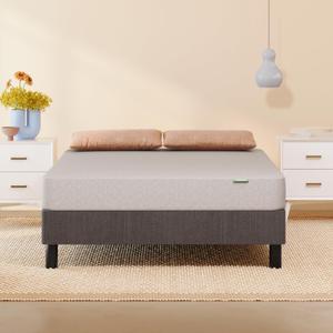 Siena Twin 8 Mattress with Bed Frame - Grey - Medium Firm Gel Memory Foam - Premium Pressure Relieving Layers - 180-Night Trial - - Easy Assembly - 8 Inch Legs