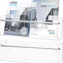 Clear Acrylic Wall Magazine Holder & Brochure Holder, Nursery Book Shelves for School Kids Room Waiting Room Living Room Office Home Display Decor (2 Pack 17 Inch)