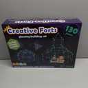 Tiny Land Glow Fort Building Kit for Kids Creative Fort Indoor & Outdoor Construction Toys with 86 Rods and 44 Balls for 5-12 Year Old Boys & Girls STEM Building Toy Gifts with Storage Bag