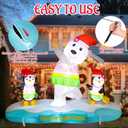 6ft Christmas Inflatable Surfing Snowman Outdoor Decorations Christmas Blow up Yard Decoration with Built in LED Winter Xmas Snowman Inflatables for Holiday Party Indoor Outdoor Lawn Decor