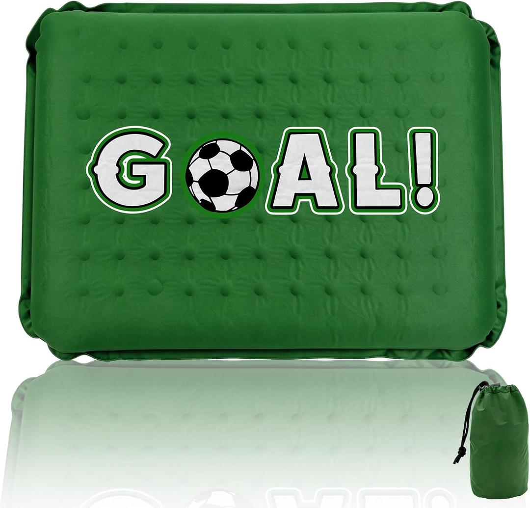 Self Inflatable Seat Cushions Soccer Theme for Gym Airplane Seats