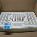 IRIS USA 24" 6-Panel Pet Dog Puppy Playpen with Door, For Puppy Small Dogs Keep Pets Secure Easy Assemble Easy Storing Customizable Non-Skid Rubber Feet, White (24" H, White)