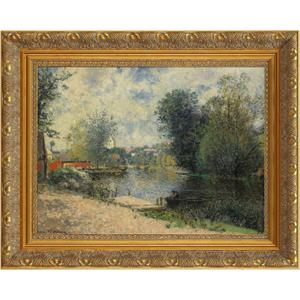 DIY Wood Frame for 24x36 Canvas Paintings, 2.4" Wide Antique Gold Ornate Canvas Frame for Oil Painting Art Prints, Home Living Room Wall Decor