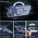 Innaght Magnetic for iPhone 15 Case with Stand,Compatible with MagSafe,Rugged,Heavy Duty,Protective case Kickstand,[Built-in Invisible Stand],Blue