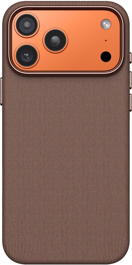 for iPhone 17 Pro TechWoven Case with MagSafe 2025,17 Pro Phone Case Shockproof Anti-Slip TechWoven Premium Woven Fabric Cover for 17 Pro 6.3", Sienna