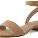 CUSHIONAIRE Women's Nila one band low block heel sandal (8.5, Taupe)