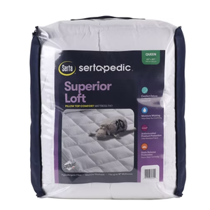 Serta Superior Loft Pillow Top Comfort Mattress Pad, King, Olive Green