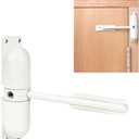 Door Closer Automatic Safety Spring Door Closer  Easy to Install to Convert Hinged Doors to Self-Closing White