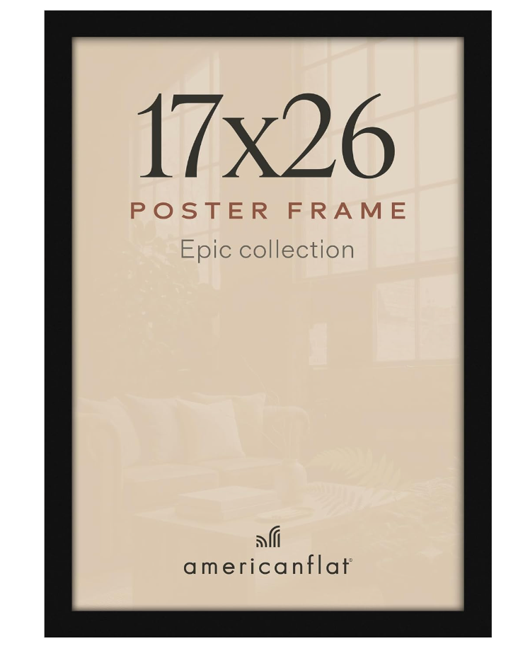 Americanflat 17x26 Poster Frame - Engineered Wood - Black