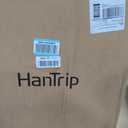 HanTrip 20"/28" Top Opening Luggage Sets 2 Piece Hard Shell Suitcase, White, Expandable 2-Piece Set