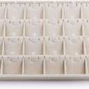 Oirlv Stockable 24 Grids Insert Jewelry Tray Pendant Earrings Storage Trays Showcase Display Organizer