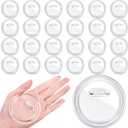 Yilloog 25 Pcs 3 Inch Clear Button Pins for Crafts DIY Photo Acrylic Blank Pins Bulk for Picture Make Your Own Buttons Badge Maker DIY Crafts Supplies
