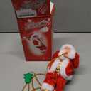 Upgraded Climbing Santa Claus on Rope, Animated Electric Musical Christmas Ornament with 3 Modes, Secure Tree Hook & Reinforced White PVC Case, Heartwarming Holiday Decoration Gift