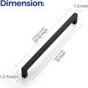 Ravinte 10 Pack 10 Inch Kitchen Square Cabinet Handles Matte Black Cabinet Pulls Black Drawer Pulls Kitchen Cabinet Hardware Kitchen Handles