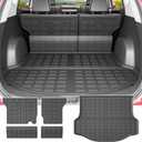 powoq Cargo Mat Compatible with 2013 2014 2015 2016 2017 2018 Toyota RAV4 Cargo Liner Backrest Mat TPE All Weather Replacement for Toyota RAV4 Accessories (Trunk Mat+Backrest Mats)