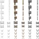 WILLBOND 120 Pieces Metal Zipper Insertion Pin 4 Sizes Zipper Repair Kit Latch Slider Retainer for Jackets Coats 3 Colors DIY Sewing Replacement, Size of 3/5/8/10