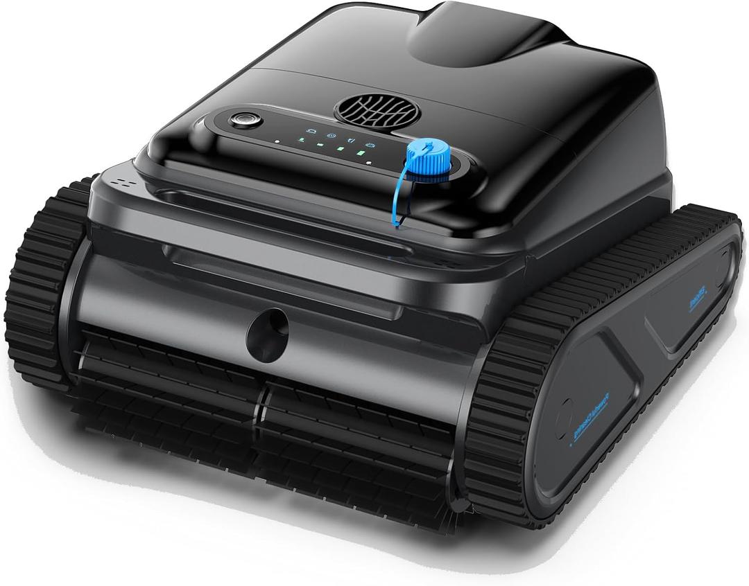 Y50S Robotic Pool Cleaner, Upgraded Motor, Powerful Wall-Climbing with Scrubber Brushes, Smart Path Navigation, Cordless Pool Vacuum for Inground Pools up to 2000 Sq.ft