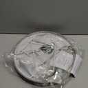 Bell Lamp Shades Set of 2, Gray Fabric Lampshades 6"Top x 13"Bottom x 10"High Medium Shade Replacement, Natural Linen Hand Crafted(Spider Fitter), Harp Holders Included, Easy Assembly Required