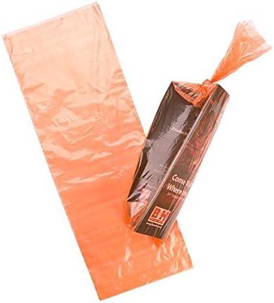 ClearBags LDPE Newspaper Bags, 7.52x21, Orange, 1000 Pack, Plastic Poly Bags for Newspapers, Packaging Sleeves for Flyers Catalogs, Perforated Tear Off, Protect Against Weather Bugs, .8 Mil, NPB3OB