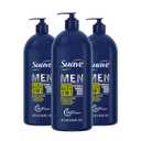 Suave Shampoo Conditioner Bodywash Men 3 in 1 Citrus & Sandal Wood to Cleanse and Nourish Hair and Skin, 40 oz, Pack of 3
