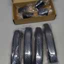 Door Handle Covers Trim Compatible with 2014-2024 Chevrolet Silverado+GMC Sierra Suvs Trucks Carbon Fiber Style Without Passenger Keyhole Exterior Accessories 8PCS