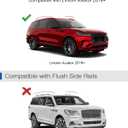 Roof Rack Cross Bars 300lbs Compatible with Lincoln Aviator 2019 2020 2021 2022 2023 2024 2025 2026Heavy Duty Aluminum Lockable Roof Rails Crossbars Cargo Canoe Black Rooftop Cargo Carrier Luggage.