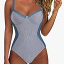 SUUKSESS Womens Tummy Control One Piece Swimsuit Sexy Crisscross Back Bathing Suit, size M