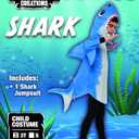 Spooktacular Creations Halloween Shark Costume Kids, Shark Boy Costume Gray Blue with Fin Tail for Halloween Dress Up Party (Medium (8-10 yrs))