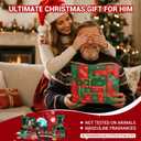 Advent Beauty Calendar for Adults 2025 Rinse & Robust Beard Care Kit Christmas Gifts for Men Skincare Beauty Advent Calendar for Men Christmas 24 Days Countdown Calendar Beard Care Grooming (Green & Red)