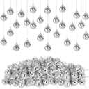 200 Pcs Mini Disco Balls 1.2 Inch Mirror Hanging Disco Ball Christmas Mirror Ball Ornaments for 70s 80s Disco Party Christmas Tree Birthday Wedding