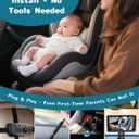 Dual Baby Car Camera, 7" 1080P Split Screen Baby Car Monitor with Night Vision, Rear Facing Car Seat Camera for 2 Kids Newborn Toddlers Travel Safety