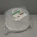 Top Shelf Elements Round Cake Carrier Two Sided Cake Holder Serves as Five Section Serving Tray, Portable Cake Stand Fits 10 inch Cake, Cake Box Comes With Handle, Cake Container Holds Pies (White)