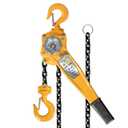YELLOW JACKET 3 Ton Manual Lever Chain Hoist, G80 Galvanized Carbon Steel with Weston Double-Pawl Brake, Chain Come Along and Safety Measures for Chain Fall