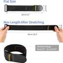 Trilancer Elastic Cinch Straps with Anti-Slip Strips, 12 "x 2"(8 Pack) Heavy Duty Multipurpose Hook and Loop Straps for Extension Cords, Cables, Ropes, Hoses, Bike, Pant Garters