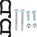 2PCS Front Tow Hooks Car Tow Hook Ring Lower Bumper Trailer Tow Hooks Ring Compatible with Chevrolet for Chevy Silverado 1500 2019 2020 2021 2022 (84195908 Black)