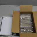 Floroom 6 Pack 5x7 Inch Clear Acrylic Sign Holders, Double-Sided Black Display Stand Picture Frames for Table Numbers, Menus, Flyers, Weddings, and Offices