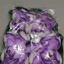 Superdream 4PCS Large Artificial Floating Lotus Flowers, Home Garden Pond Aquarium Wedding Decor (7inch) (Purple)