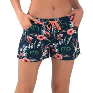 Actleis Womens Swim Shorts UPF50+ Board Shorts Quick Dry Beach Shorts Drawstring Sports Summer Bottom (Large, Cattleya)