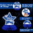 DARUNAXY 15th Birthday Party Decorations for Boys Girls, Blue Bruh Im 15 Banner, 15 Number Balloons & Cake Topper, Sweet 15 Years Old Birthday Honeycomb Hanging Swirls Party Supplies