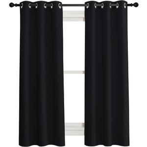 Blackout Curtains 40*74" Black