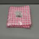 2 x 50 Pack Pink Scalloped Gingham Paper Napkins, Light Pink and White Striped Luncheon Napkin, Disposable Checkered Dessert Napkins, for Valentines, Baby Shower, Tea Party, Picnic, 6.5 x 6.5 Inches