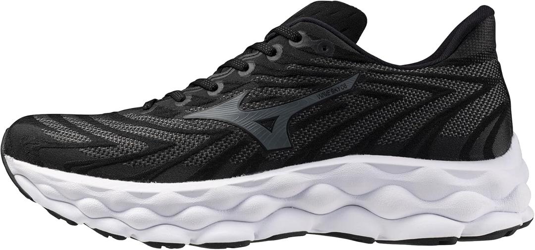 Mizuno Men's Wave Sky 8 Men's (10.5 Wide, Black/Metallic Grey)