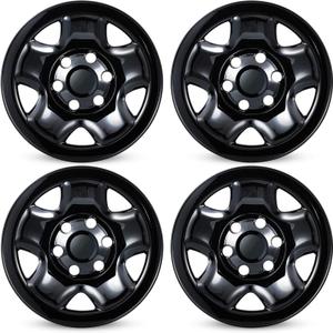 16 Inch Wheel Skins for 2005-2024 Toyota Tacoma Steel Wheels, ABS Plastic Glossy Black Cover Hubcap for 05-24 Tacoma Set of 4