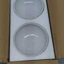 vancasso Elevated Cat Bowls 2-Pack, Ceramic Raised Cat Food and Water Dishes with 5.1" Height & 6.2" Wide Opening - Anti Vomit, Whisker Fatigue Relief for Senior Cats, and Small Dogs (White)